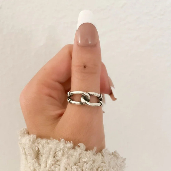 925 Sterling Silver Dainty Wrap Ring Minimalist Ring Twist Ring Buckle Ring - Picture 8 of 9